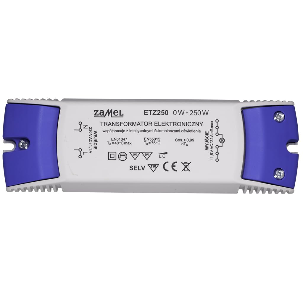 Ledix Silver Electronic Transformer 12 V 250 W, Pack Of 1, Etz-250