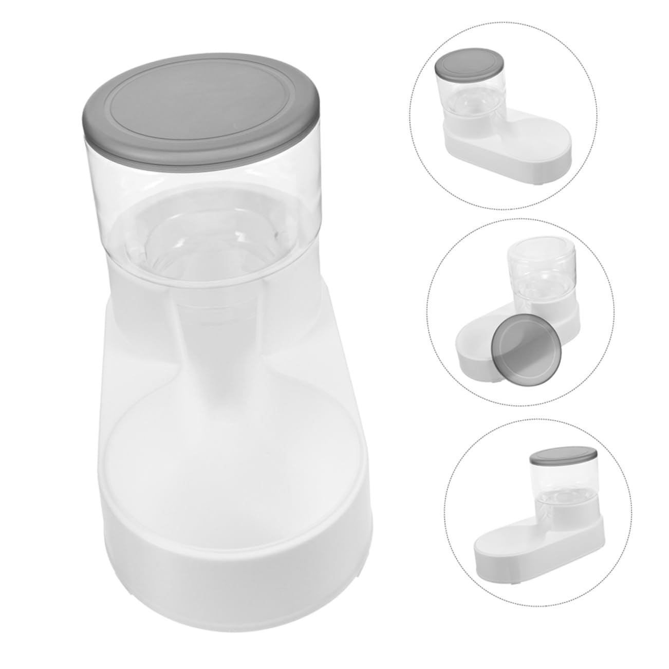 Distributeur en Nourriture Automatique de 2 Pièces Plastique pour Animaux