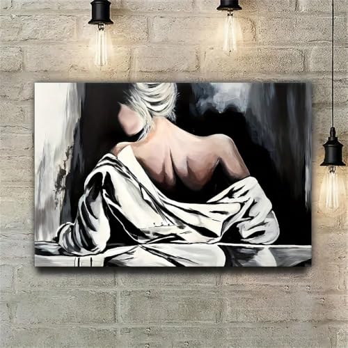 Tableau sur toile femme élégant SPXLUCAU grand format encadré