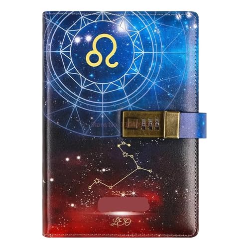 Journal intime verrouillé A5 Twelve Constellations carnet de notes à code secret pour ado
