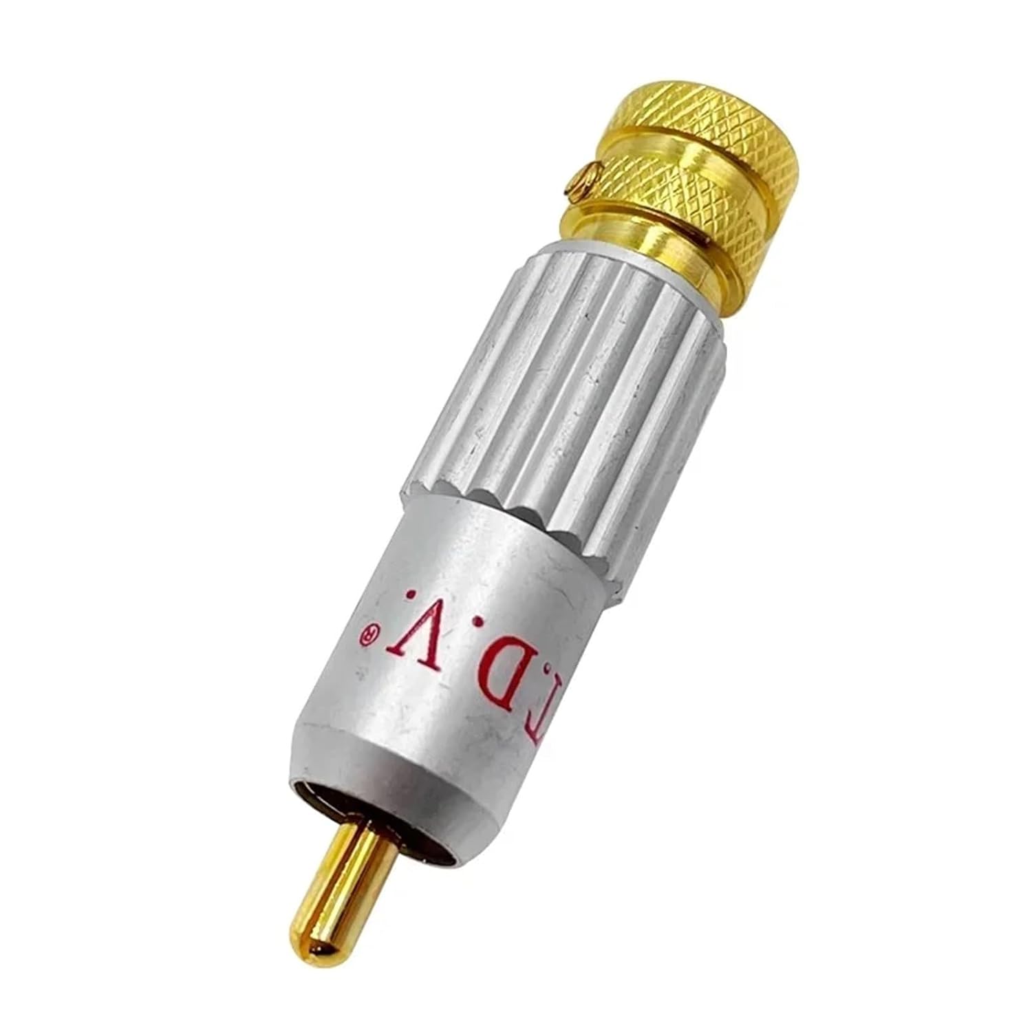 2/4/8Pcs Gold-Plated Copper Brass Connector Male Plug Audio Speaker Cable Soldering Terminal(8pcs)