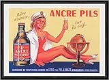  Biller Antik Ancre Pils Brasserie de L Esperance Schlitigheim - Impresión artística (180 unidades), diseño de publicidad