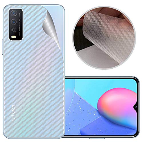 Image of Compatible with Vivo Y12S Back Screen Protective Film Carbon Fiber Skin Transparent Screen Guard Sticker