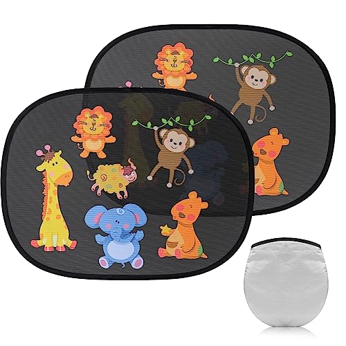Glanxy Sonnenschutz Auto Baby mit UV Schutz 2 Stück, Sonnenblende Auto...