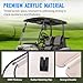 Golf Cart Windshield, Acrylic Front Windshield For Club Car Precedent 2004-Up, Tinted Foldable Golf Windshield Replacement For Golf Cart Impact Resistant