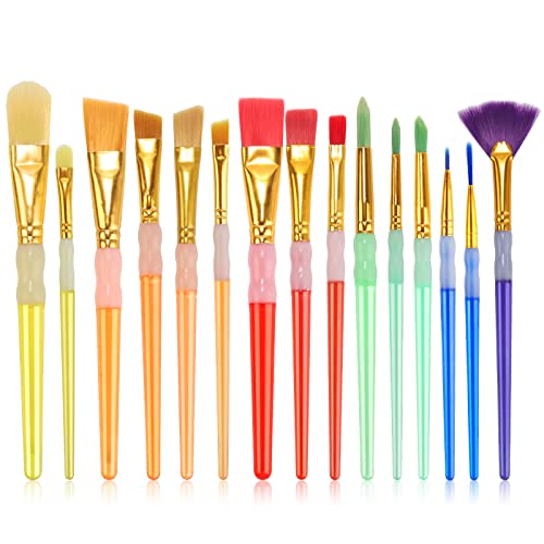 15Pcs Paint Brushes Value Pack,...