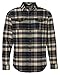 Burnside Men's Yarn-Dyed Long Sleeve Flannel Shirt, Khaki, L