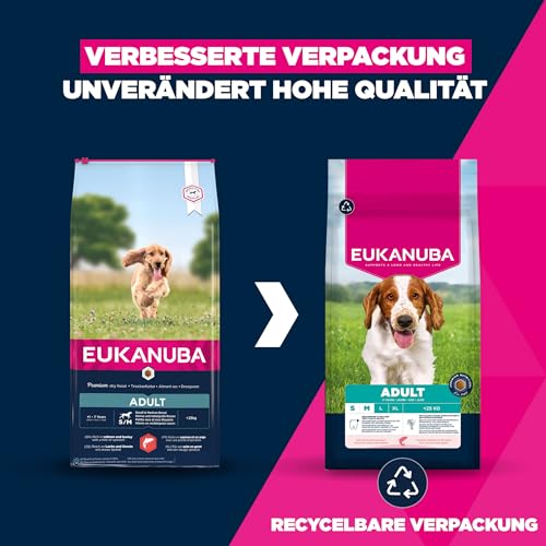 Eukanuba Hundefutter, Lachs & Gerste für kl. & mittelgroße Rassen, 12kg – Ansicht 2