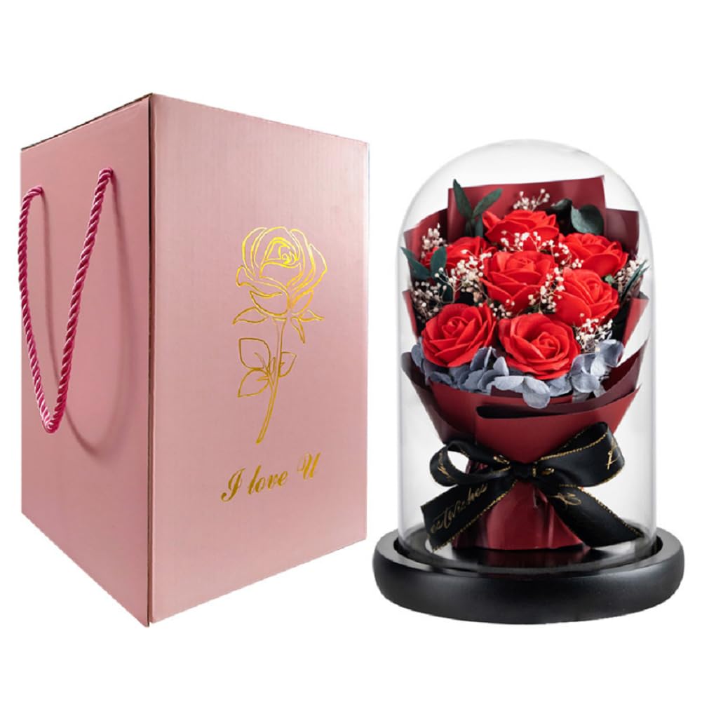 Savon parfumé en forme de rose rouge pour un bain romantique et relaxant à la maison