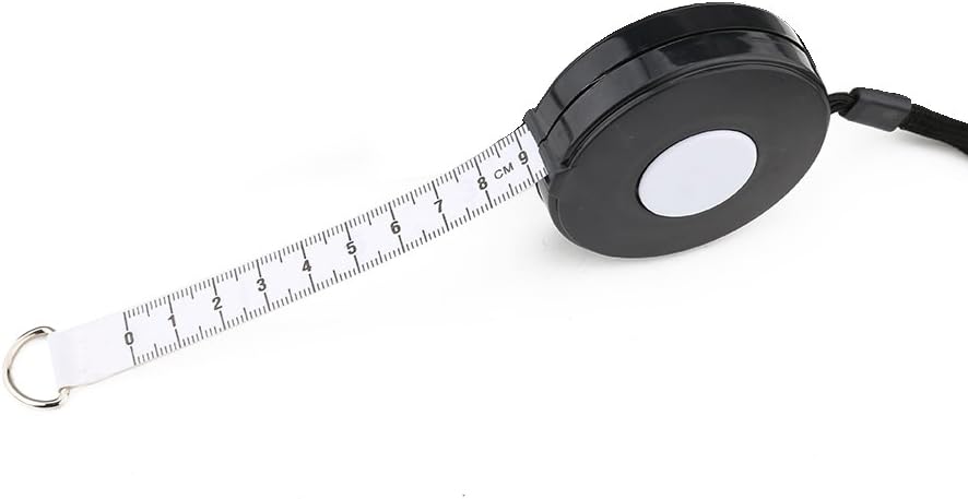 WIN TAPE 80'' / 205 CM Black Retractable Tape Measure with Black Rope