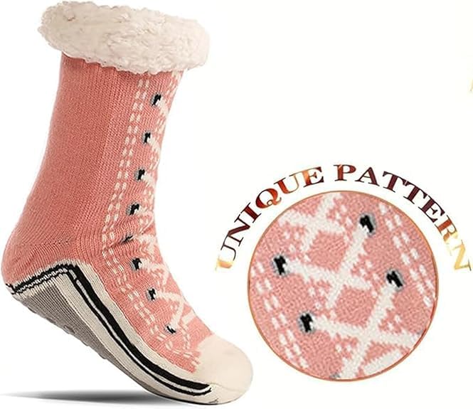 Brisk Rhythm Socks, Ultra-Thick Cashmere Slipper Home Socks, Non Slip Fluffy Comfy Warm Winter Slipper Socks With Hook Clip4