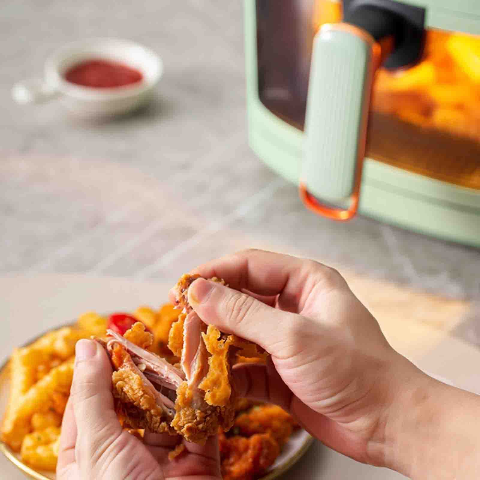 Amazon.co.jp: 5L容量エアフライヤー、オイルフリー調理用の8