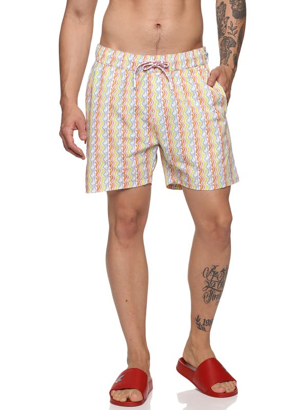 Men's Polyester Vibes Board Shorts-16 with Attractive Design