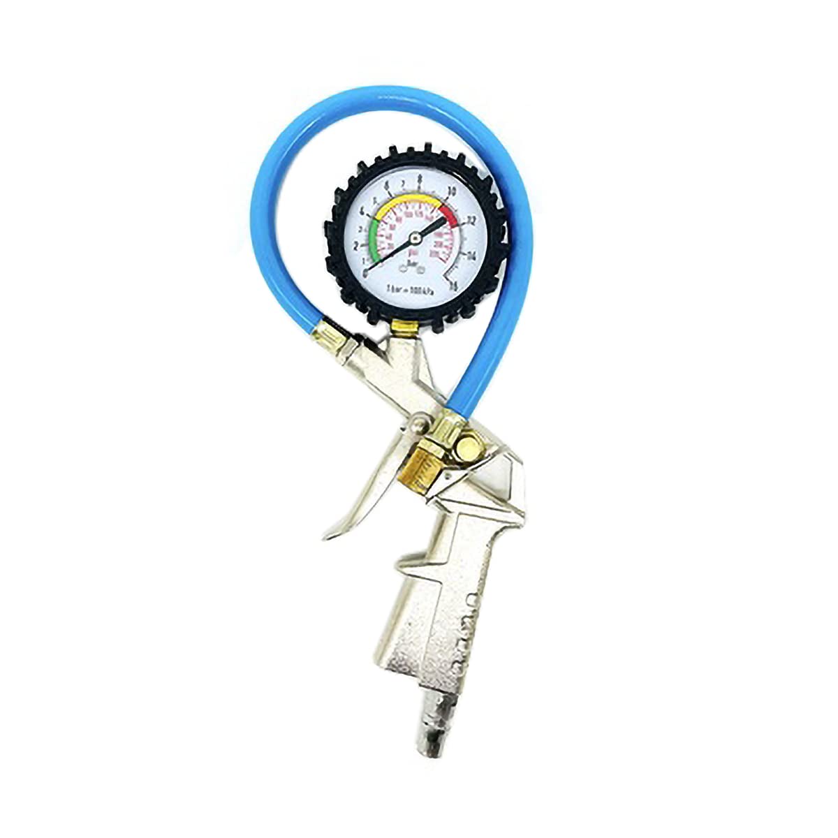 Jfgctyhxy One Color Tyre Pressure Gauge, Tire 220Psi Heavy Duty Inflation Gun High Precision Air Compressor Pressure Gauge