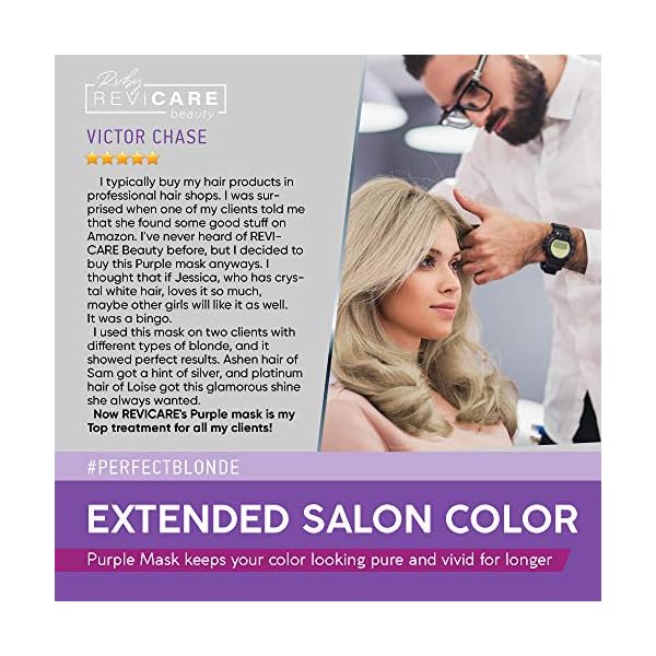 Purple-Hair-Mask-Made-in-USA-Hair-Toner-wRetinol-Avocado-Oil-Silk-Proteins-for-Blonde-Hair-Ash-Platinum-Hair-Greatly-Lighten-Brassy-Hair-and-Condition-Dry-Damaged-Hair-No-Yellow-Hues Purple Hair Mask - Made in USA Hair Toner w/Retinol, Avocado Oil & Silk Proteins for Blonde Hair, Ash & Platinum Hair - Greatly Lighten Brassy Hair and Condition Dry Damaged Hair - No Yellow Hues