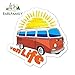 OLUYNG Autocollant de Voiture Casque, 13 cm pour Van Life Coucher de Soleil Van Voyage Hippie Aventure Campeur Bricolage étanche SUV décoration Autocollant Voiture Vinyle décoration   YT-2820-13 cm