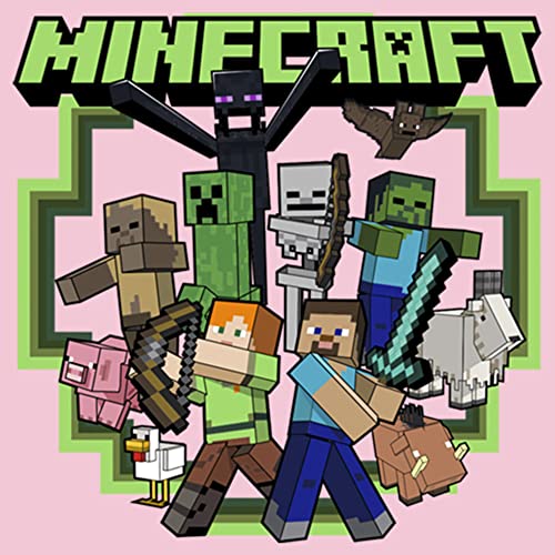 Girl's Minecraft Steve and Alex Group Shot T-Shirt2