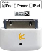 Vista 2 de i10s + aptX (blanco lujoso) pequeño transmisor Bluetooth iPod para iPod/iPhone/iPad/iTouch Autenticación True Apple, ofrece un audio más limpio