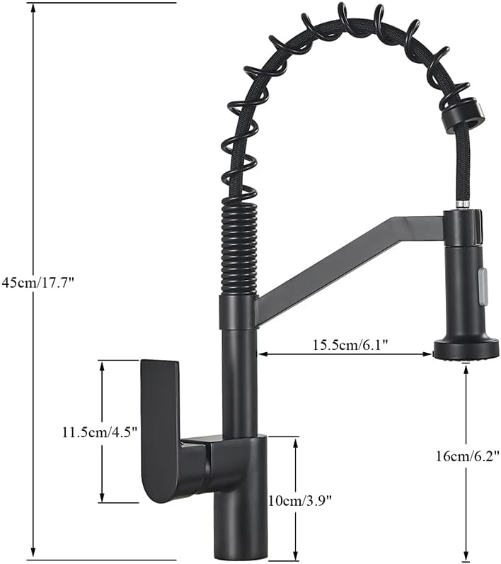 Miniatura 8 de Faucets - Grifo de fregadero de cocina para bar, granja, comercial, grifo de cocina extraíble de latón, grifo mezclador de fregadero de recipiente,