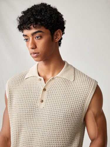 Men's Slim Fit Sweater Solid Color Knit Sleeveless Vest4