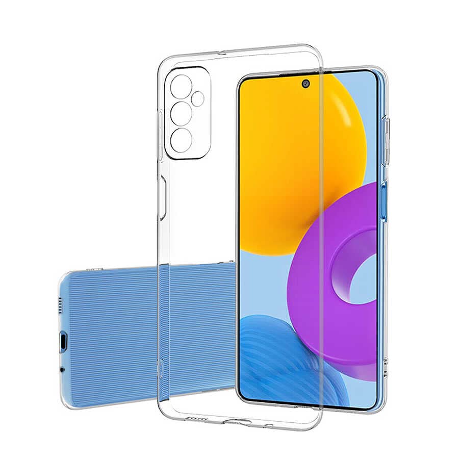 Zore Galaxy ile uyumlu M52 Kılıf Zore Süper Silikon Kapak Renksiz