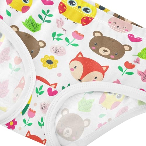 Cute Fox Bird Flowers Floral Toddler Girls's Underwear 2T 23018884