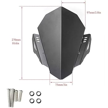 Amazon.com: Windscreen Motorcycle Windshield Aluminum for