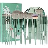 HEYMKGO - Juego de brochas Pinceles de maquillaje 15 piezas de cerdas sintéticas de primera calidad Mango cónico de color Kabuki Brocha para base de maquillaje Cara labios ojos juegos de maquillaje