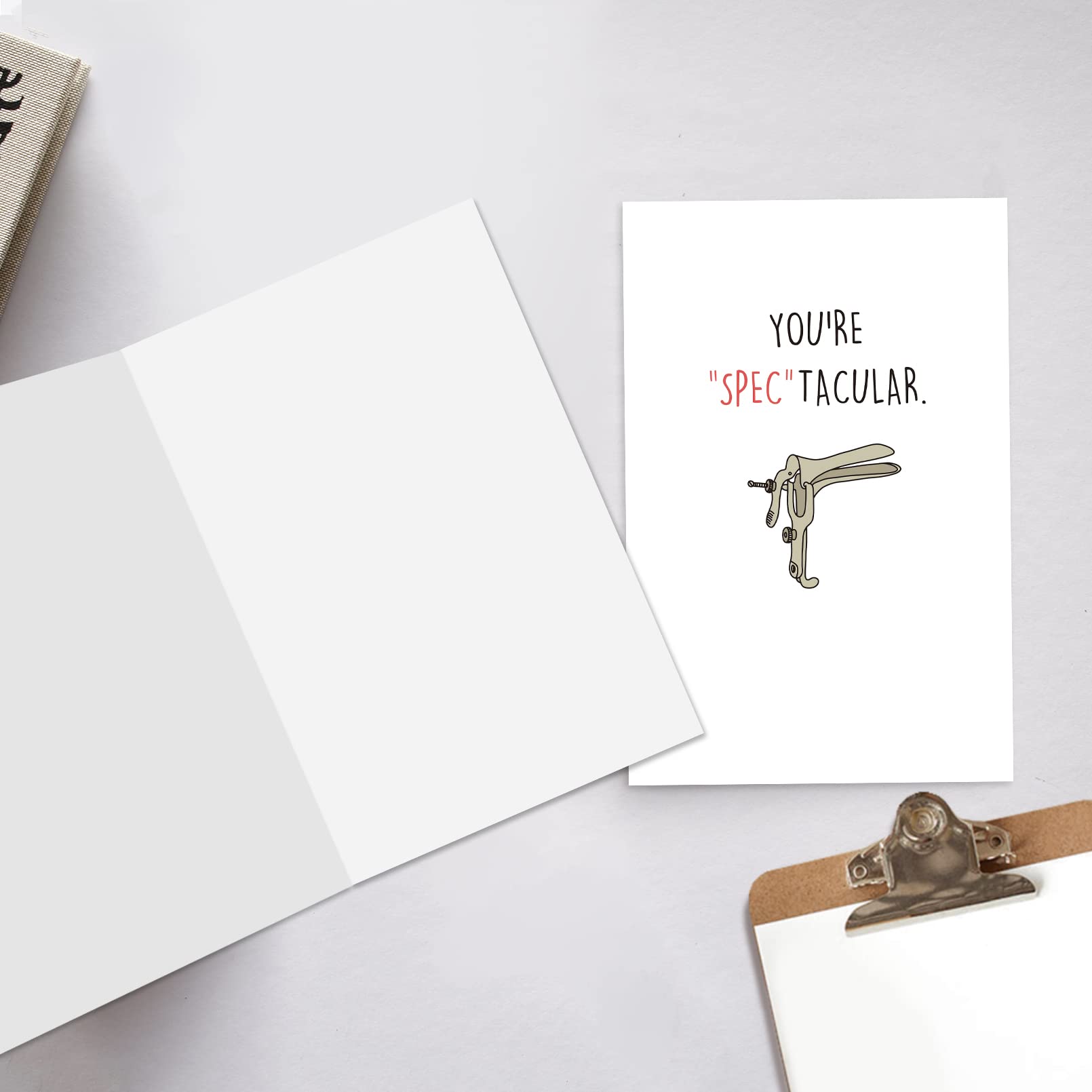 Ogeby Funny You're Spectacular Card, Cute Thank You Card for OB GYN Midwife, Lovely Medical Themed Greeting Card