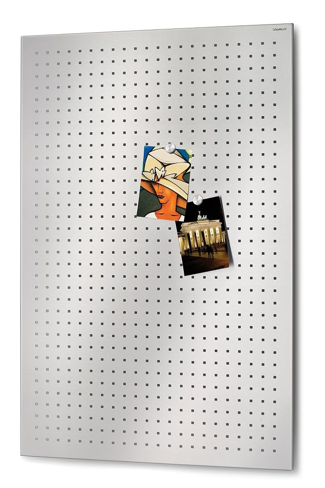 blomus 66744 tablica magnetyczna, perforowana 60 x 90 cm MURO, srebrna