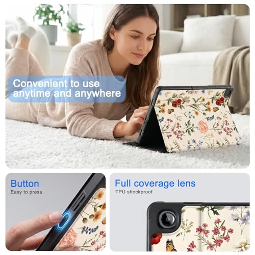 Image of CoBak Case for Samsung Galaxy Tab A11+ Plus 11 inch 2025, Multi-Viewing Angles, All New PU Leather Folio Stand Cover with Auto Sleep Wake Feature for Samsung Galaxy Tab A11+ Tablet 11-inch, Floralia
