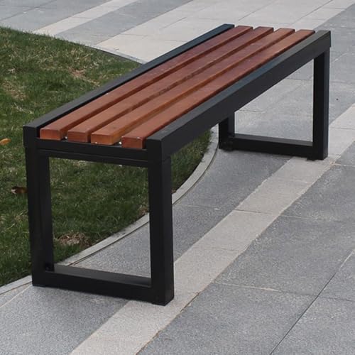 Banc de jardin extérieur durable, fini la rouille avec cette causeuse en métal à lattes pour cour