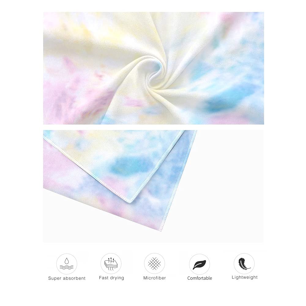 E-shine Custom Beach Towels - Personalized With Name, Tie Dye Design - View #3