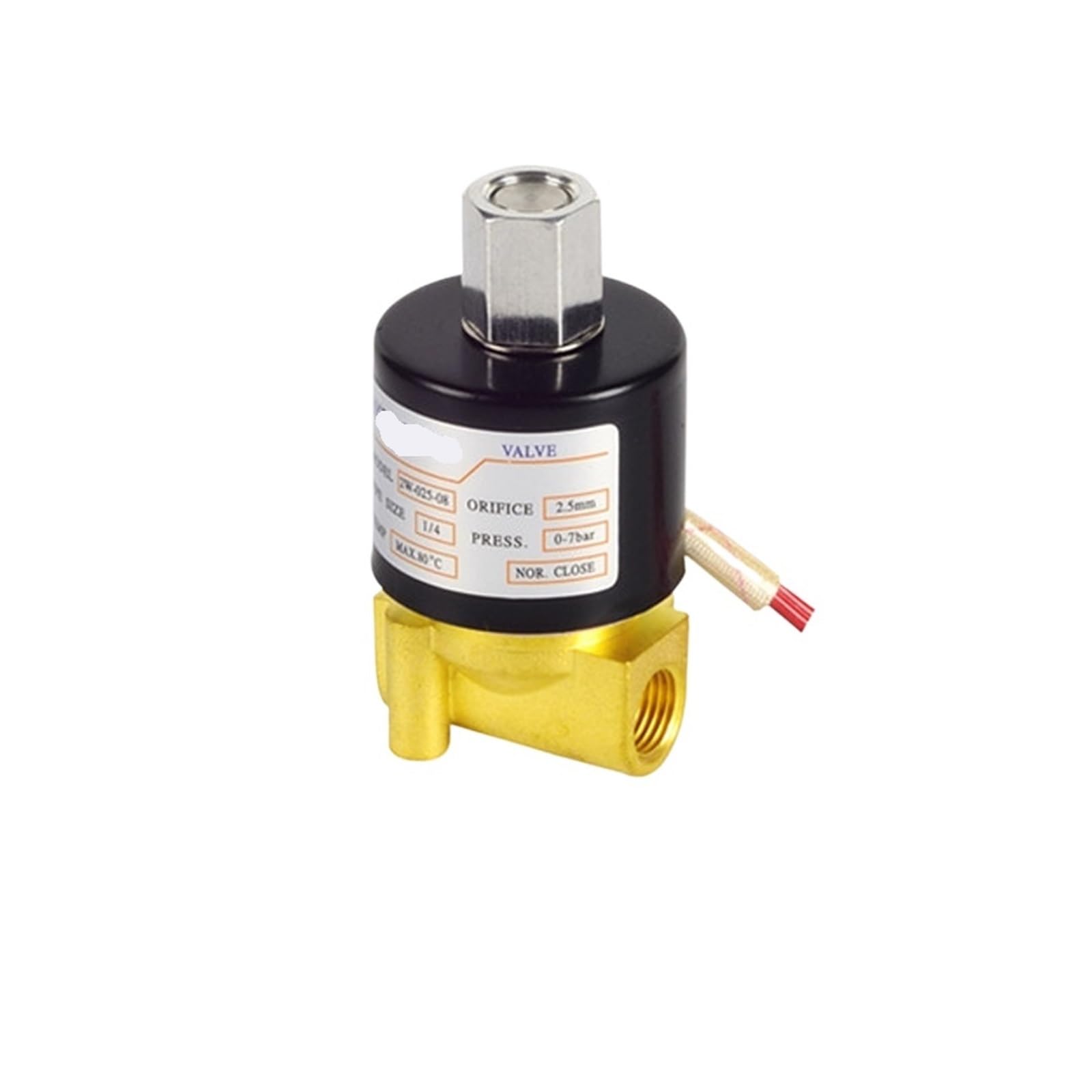 Uyqukggpsn No 2W-025-06 G1/8'' Rmally Closed Direct Acting Solenoid Valve Explosion Proof All Copper Zero Start Water Valve