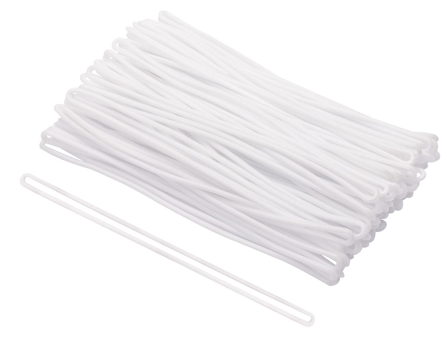 Mini Skater 6.7 inch/17cm White Premium Plastic Luggage Name Tag Loops (100)