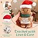 Lednica Merry Christmas Crochet Gifts for Women Men, Xmas Handmade Gingerbread Man for Family Friends, Funny Winter Christmas Stocking Stuffers Basket Decor for Table Home Decoration