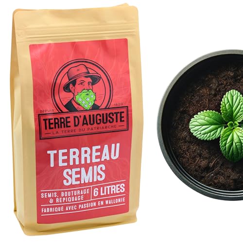 Terre d'Auguste - Terreau Semis 6L - Qualité Supérieure, Sac Refermable, Idéal pour Semis, Bouturage et Repiquage
