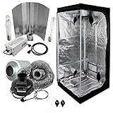 ✯ Growzelt Komplett Set für Indoor Homegrow ✯ Schaffen Sie Perfekte Bedingungen für Ihre Lieblings Pflanzen wie Obst & Gemüse, Kräuter, Blumen & kultivieren Sie diese einfach in der Wohnung | für Pflanzenzucht auf einem neuen Level