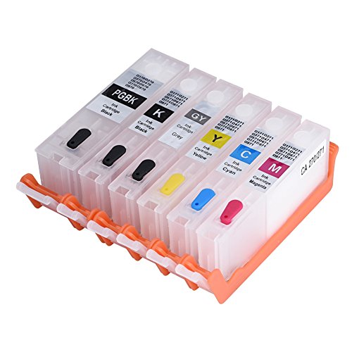 6 Colors(No Contain Ink+Chip) Universal 270/271 Refillable Ink Cartridge, Filled Ink Cartridge MG7720
