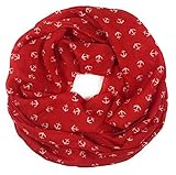mia moda gutschein versandkosten maritimer Damenschal in verschiedenen Farben - rot