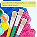 U.S. Art Supply 10-Piece Fat Hog Bristle Brush Set - Large Chubby Paint Brushes, Classroom Paint Brushes for Crafts, Tempera & Acrylic Painting, Ideal for Beginners & Students