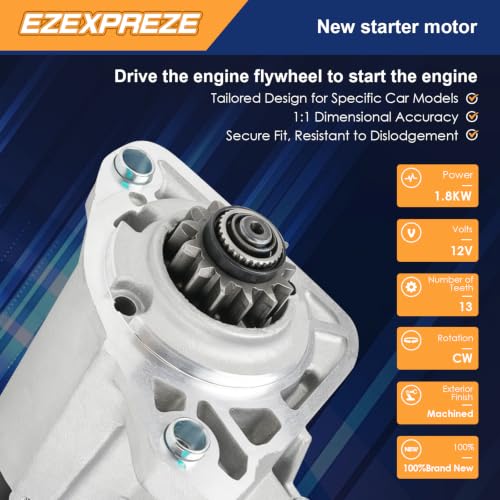 Image of Ezexpreze 17942 New Starter for 2005-2014 Nissan Frontier Xterra | 2005-2012 Pathfinder, 2009-2012 Suzuki Equator, 4.0L 12V 1.8KW, 13-Teeth CW, PMGR, OE SMT0260
