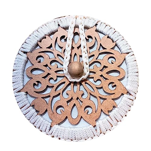 Bolsa Feminina Redonda Com Alça de Ombro Artesanal - Semipalha (BRANCO)