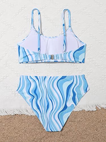 SHENHE Girl's 2 Piece Bikini Set Summer Cute Strap Allover Print Bathing Suit Swimsuit2