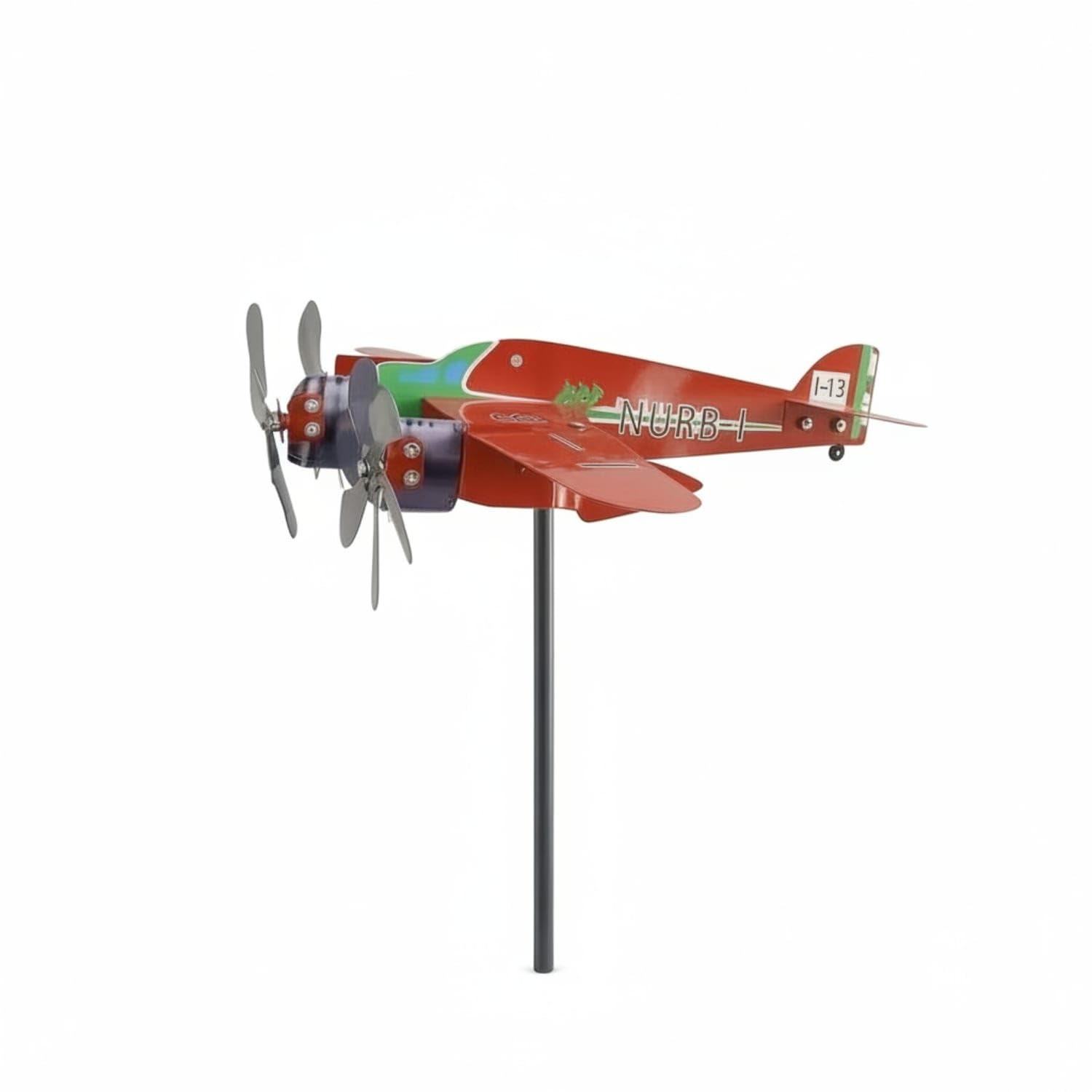 Aviation-Themed Metal Airplane Weathervane Decorative Airplane Weathervane Outdoor Weather Vane Rotating for Gardeners, Yard, Patio, Roof, Red|Weathervanes|Home & Garden-image-42