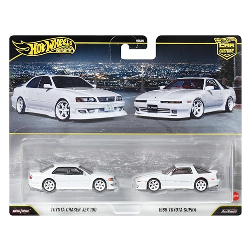 Hot Wheels Car Culture Touge en métal avec Toyota Chaser JZX100 et Supra premium pour collectionneur