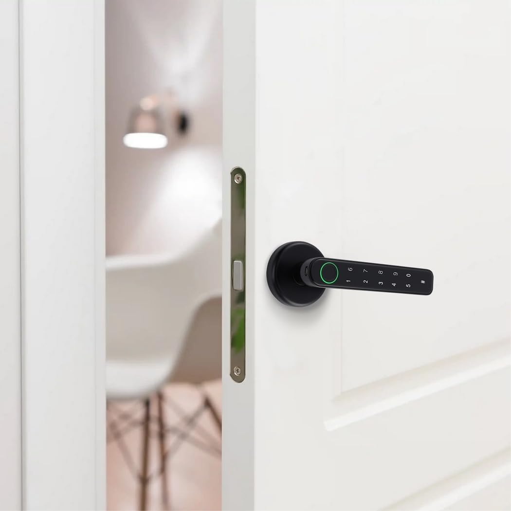 Biometric Door Knob, Fingerprint Door Lock, Keyless Entry Handle With Fingerprint, Keypad Lock With Touchscreen, Art Door Lock For Apartment, Office, Bedroom