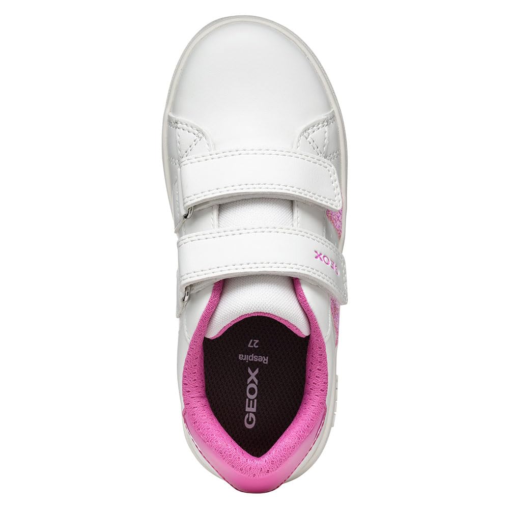 Geox - J ECLYPER Girl A, Zapatillas Niñas, White/Fuchsia,