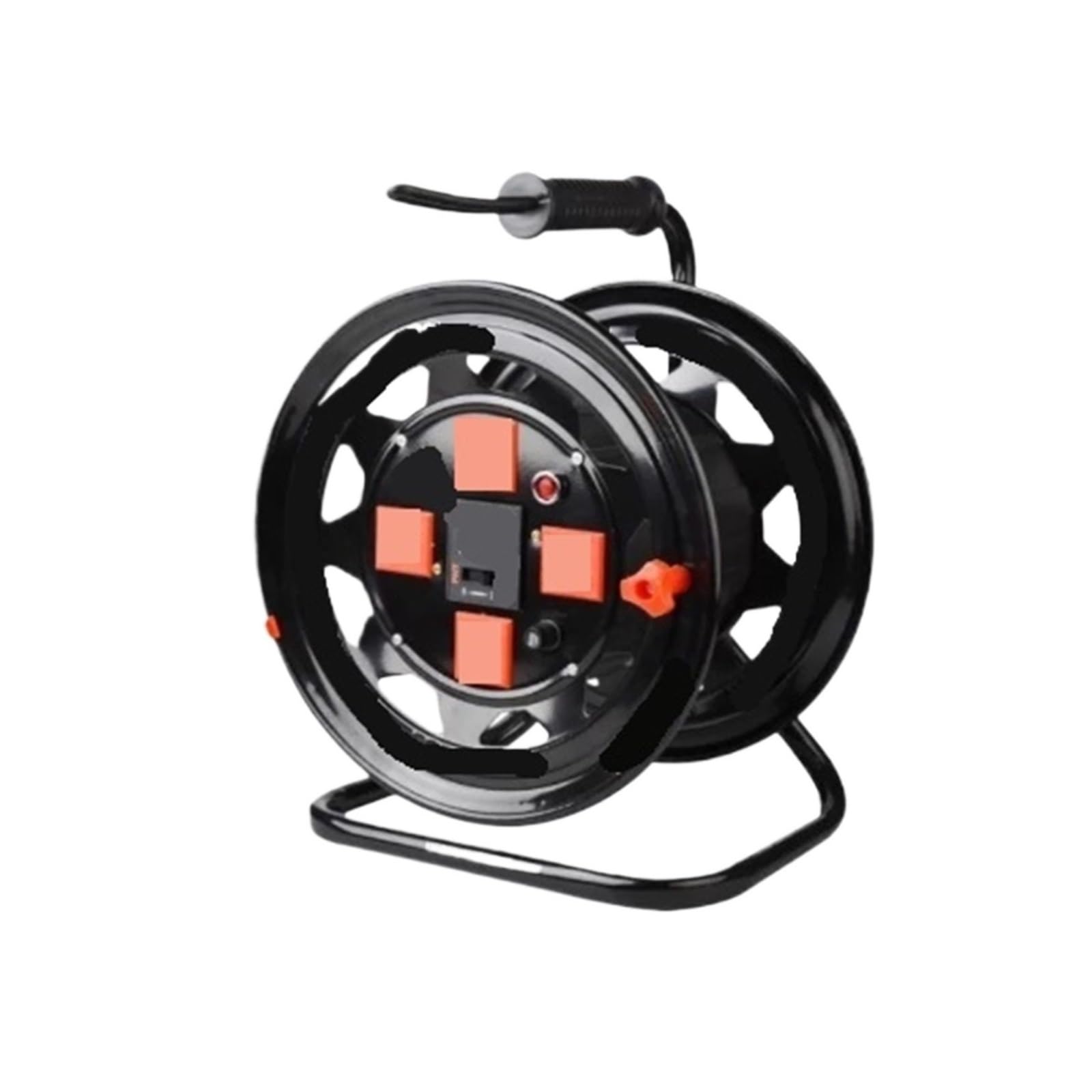 Poahncu One Color Cable Reel， Cord Reel Cable Manual Drum Receiving And Placement, Fiber Optic Network Audio Signal Winding Portable Mobile For Empty For Home Use Factory Construction Site Garden Hose