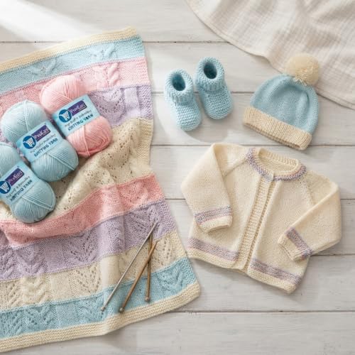 Image of ProKart - 4 Ply Plush & Cuddly for Knitting & Crochet | Pastel Yarn for Baby Toys & DIY Crafts | 100g, Pack of 4 (Baby Blue, Baby Pink, Lavender, White)